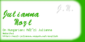 julianna mozl business card